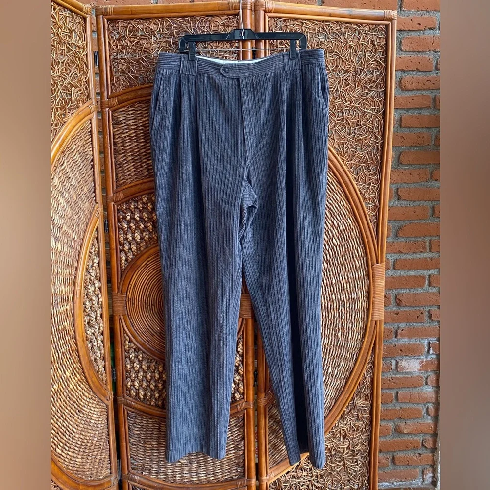 Vintage Vires Men's Gray Corduroy Pants Size 40 Great Condition